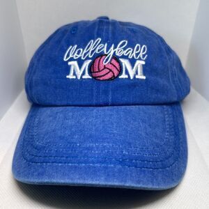 Volleyball Mom Embroidered Baseball Cap – Adjustable Washed Cotton Hat